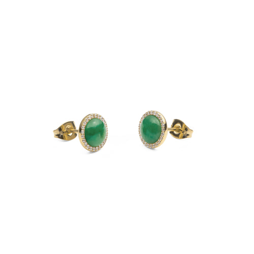 Audrey Jad Gold Earrings