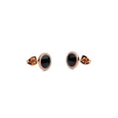 Boucles D'oreille Audrey Black Aga Rose Gold