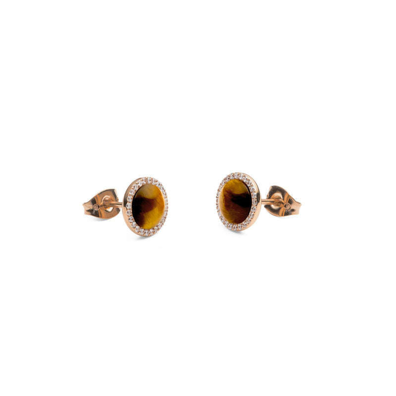 Audrey Tiger-e Rose Gold Earrings