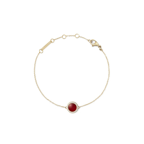 Audrey Red Aga Gold Bracelet