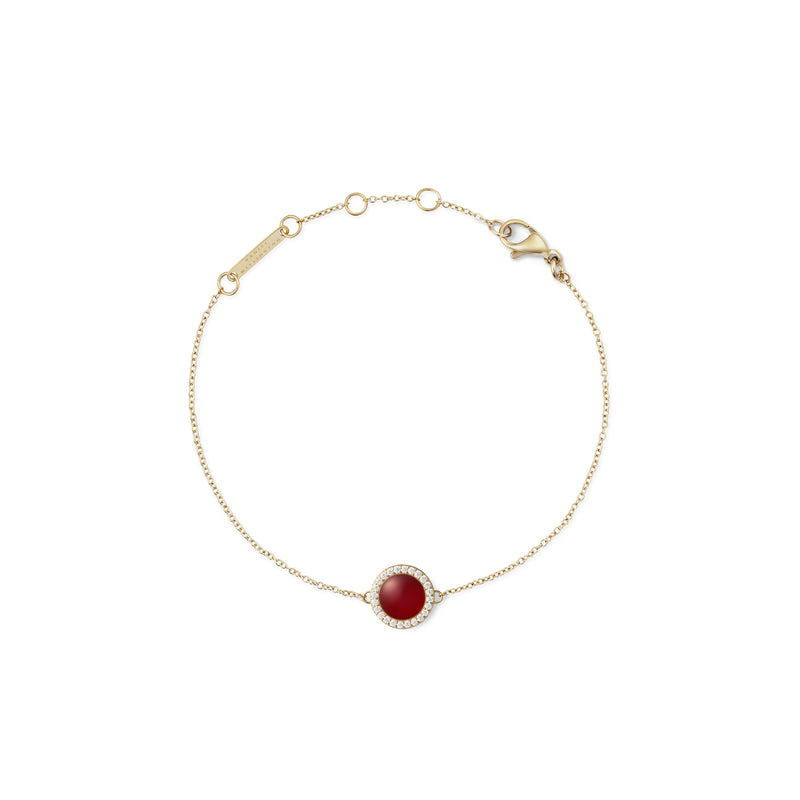 Audrey Red Aga Gold Bracelet