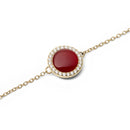 Audrey Red Aga Gold Bracelet
