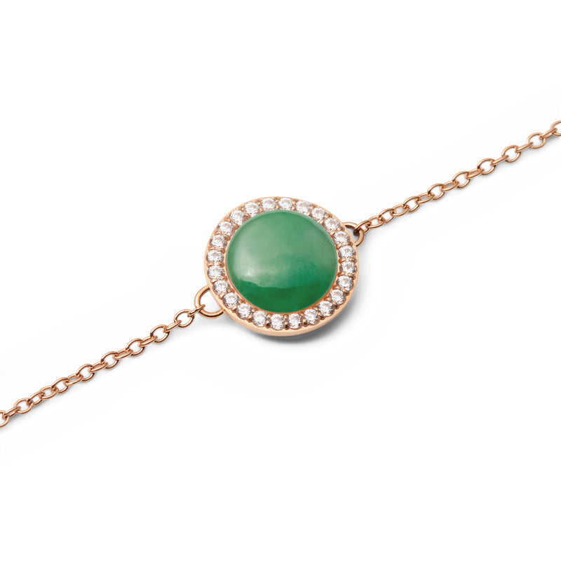Pulsera Audrey Jad de Oro Rosa