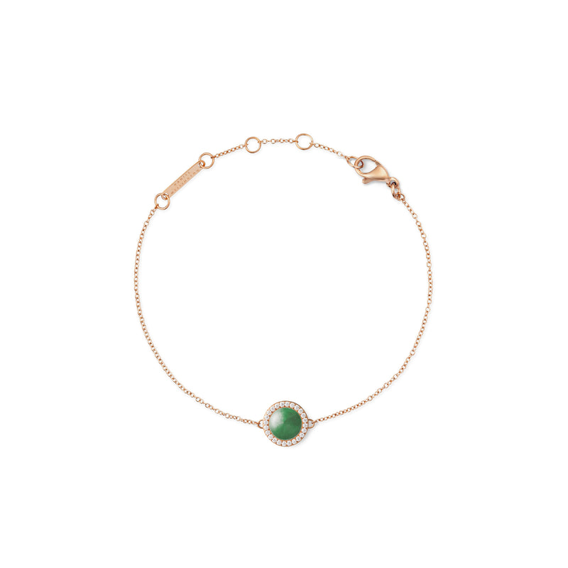 Pulsera Audrey Jad de Oro Rosa