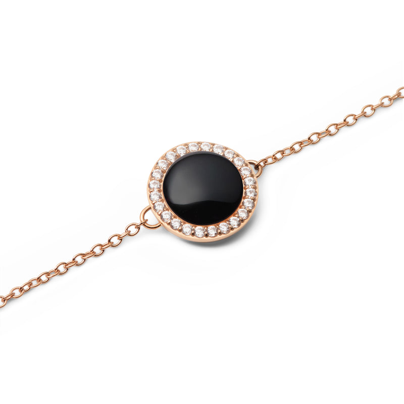 Bracelet Audrey Black Aga Rose Gold
