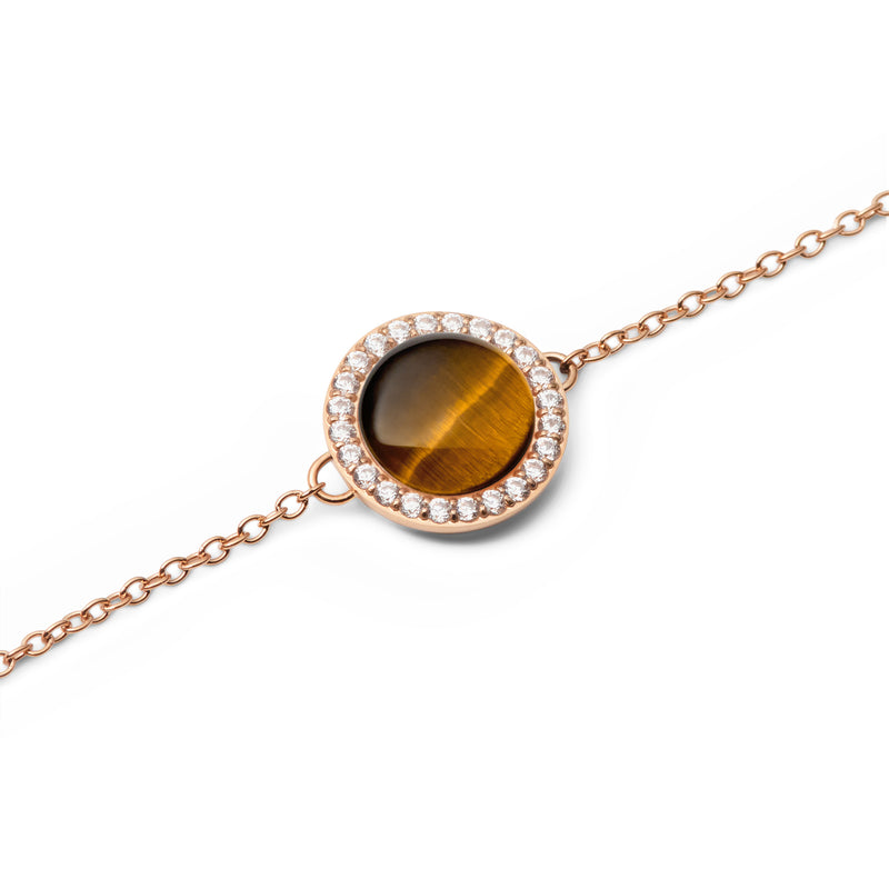 Pulsera Audrey Tiger-e de oro rosa