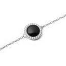 Pulsera Audrey Black Aga Plata