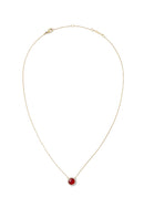 Audrey Red Aga Gold Necklace