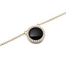 Audrey Black Aga Gold Necklace