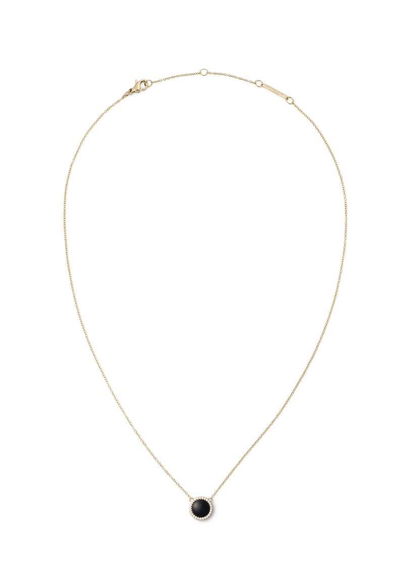Audrey Black Aga Gold Necklace
