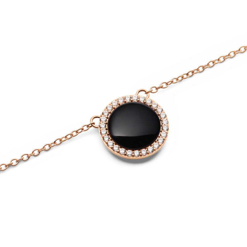 Collar Audrey Black Aga de Oro Rosa