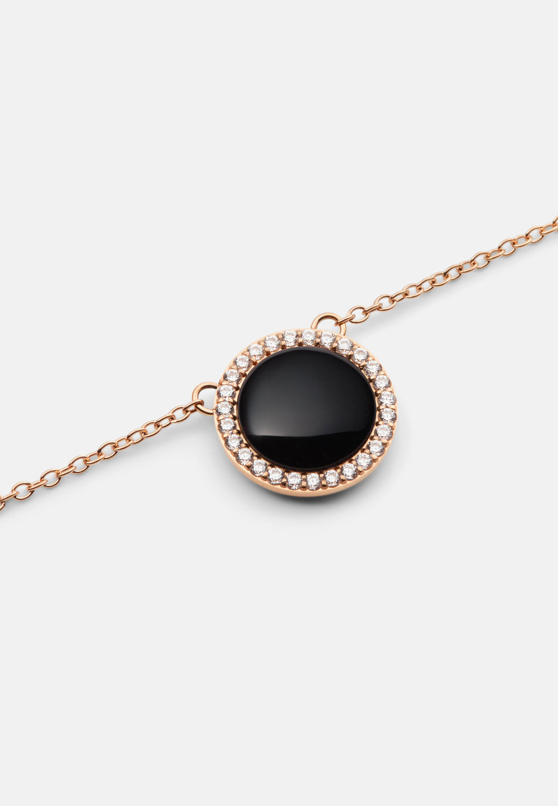 Collar Audrey Black Aga de Oro Rosa