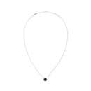 Audrey Black Aga Silver Necklace