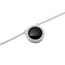 Audrey Black Aga Silver Necklace