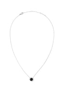 Audrey Black Aga Silver Necklace