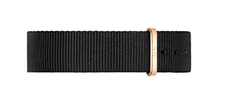 Reloj clásico Cornwall negro oro rosa
