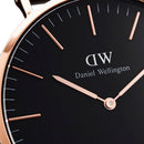 Reloj clásico Cornwall negro oro rosa