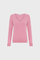 Pull - Gilet Pull Col V - Rose