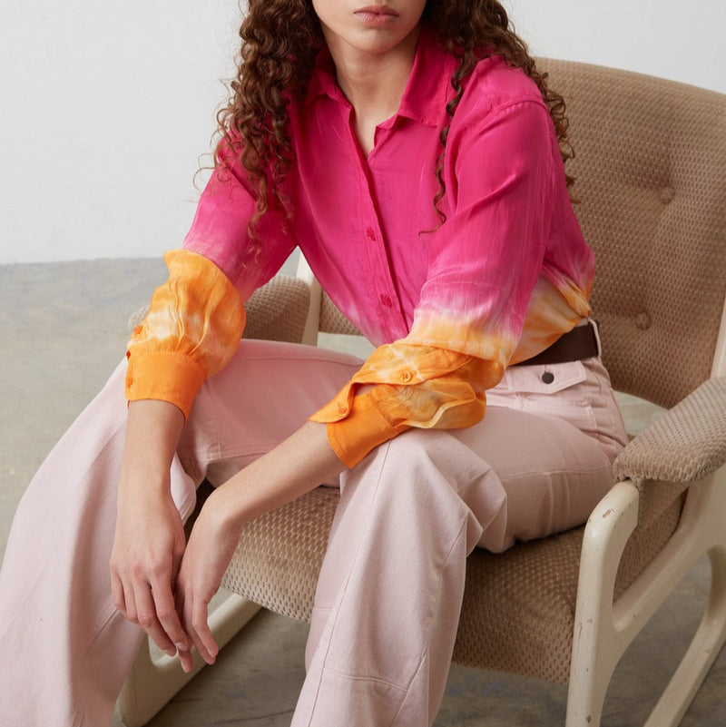 Chemisier Christian - Rose Vif