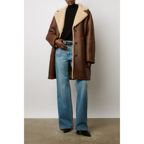 Manteau Peau Lainée Malissia - Cigare