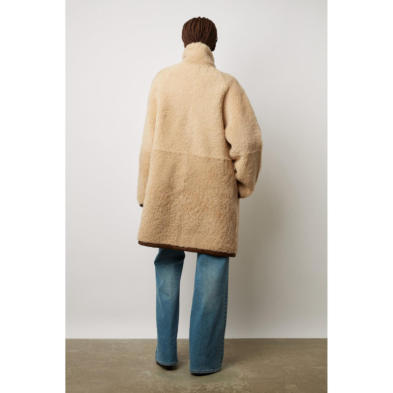 Manteau Peau Lainée Malissia - Cigare