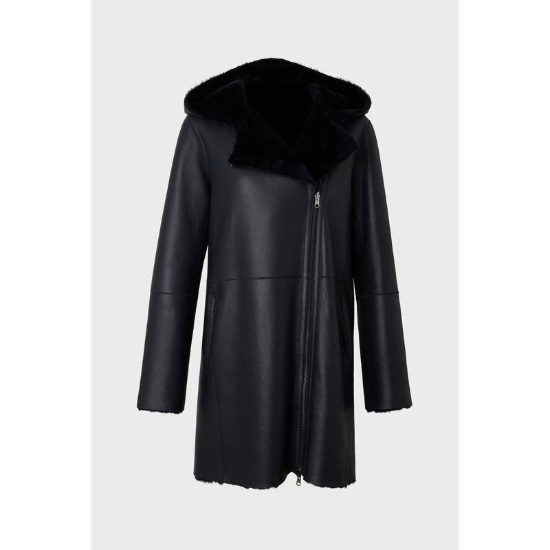 Manteau Peau Lainée Marco - Marine