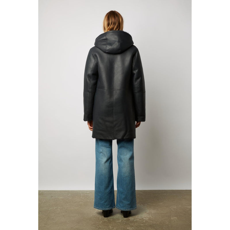 Manteau Peau Lainée Marco - Marine