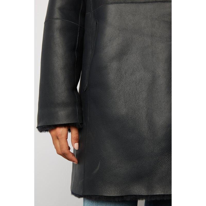 Manteau Peau Lainée Marco - Marine