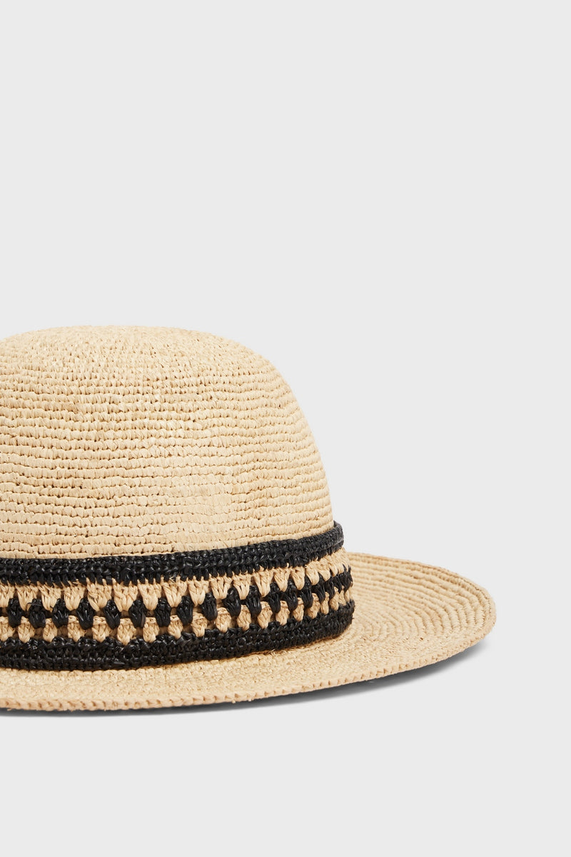 Chapeau Elya - Ficelle/Noir