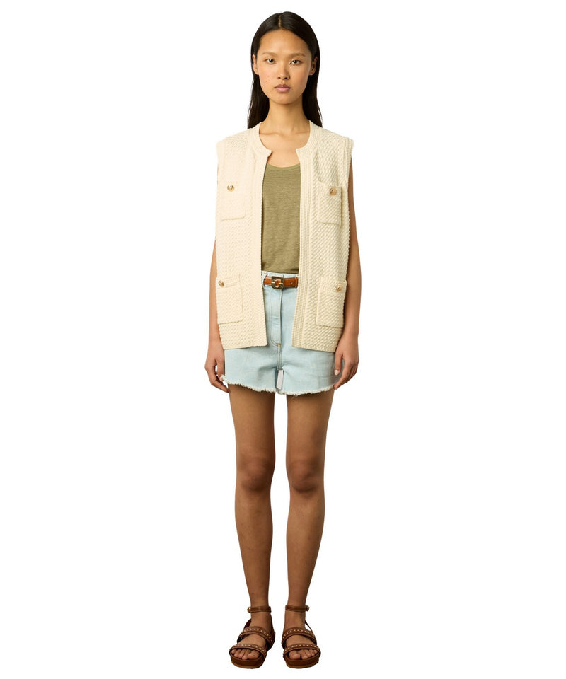 Pull - Gilet Lizzie - Ecru