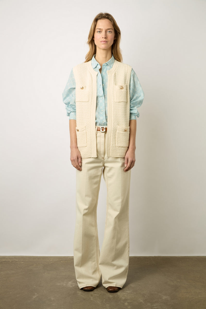 Pull - Gilet Lizzie - Ecru