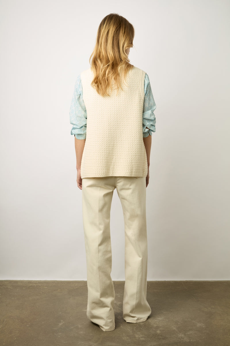 Pull - Gilet Lizzie - Ecru