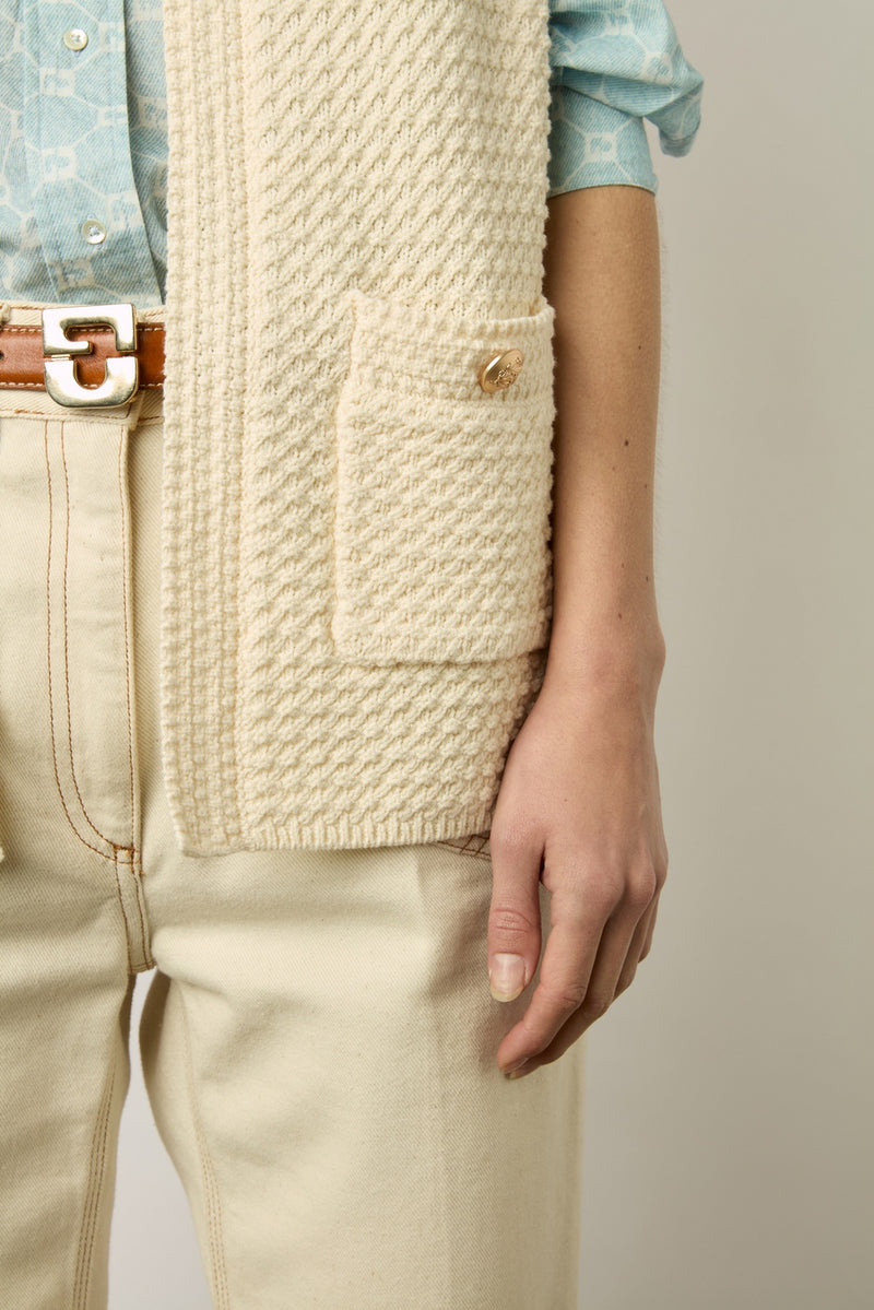 Pull - Gilet Lizzie - Ecru