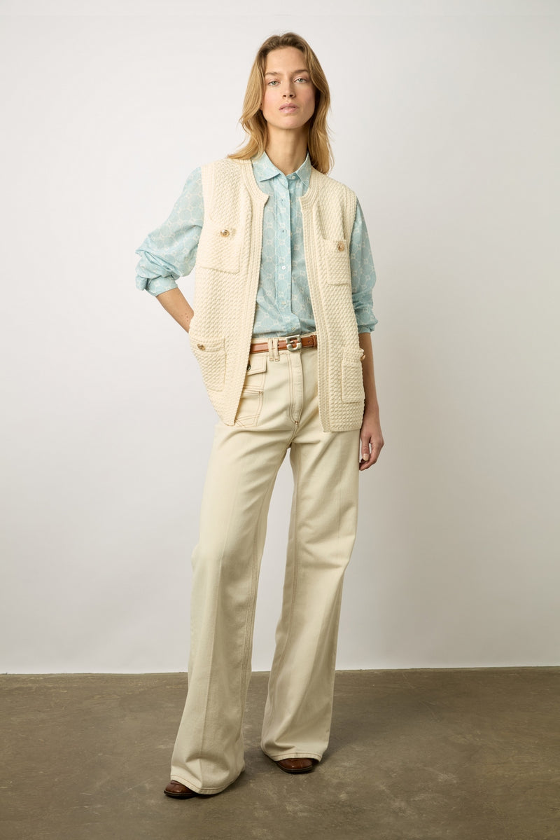 Pull - Gilet Lizzie - Ecru