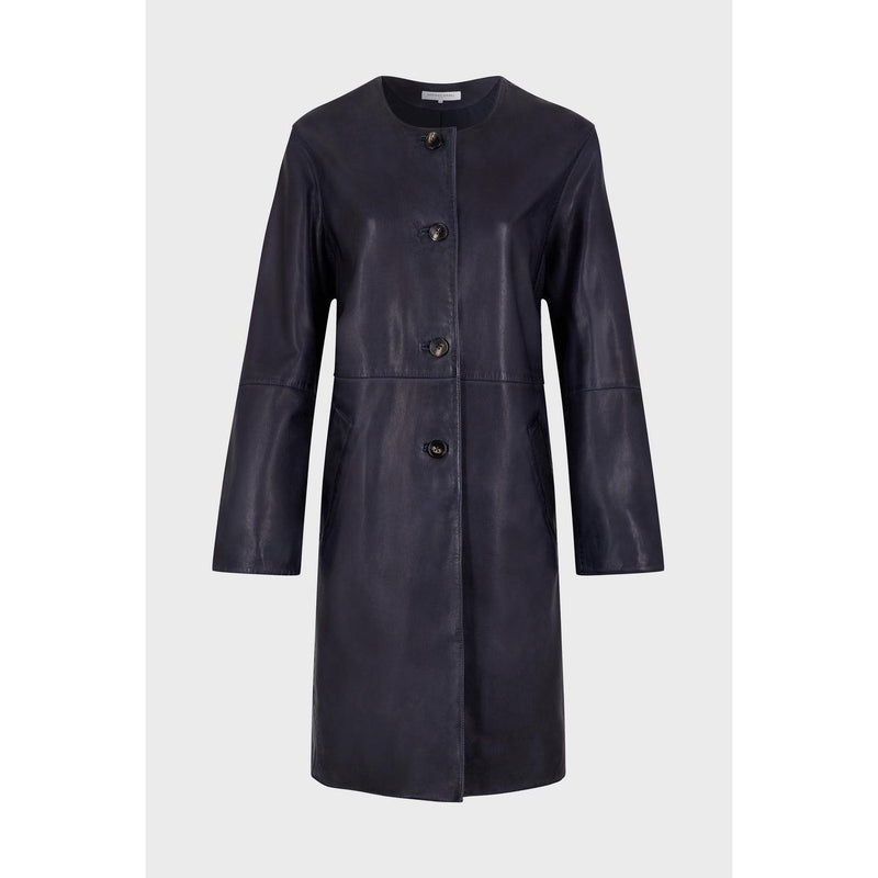 Veste Cuir Jemima - Marine