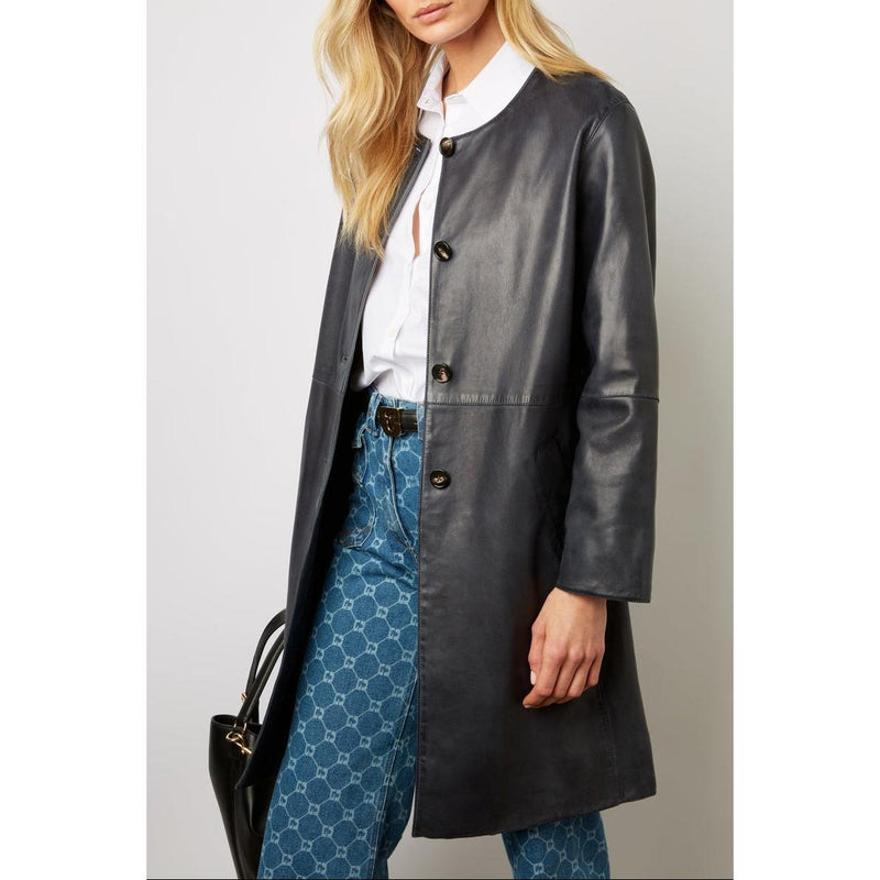 Veste Cuir Jemima - Marine