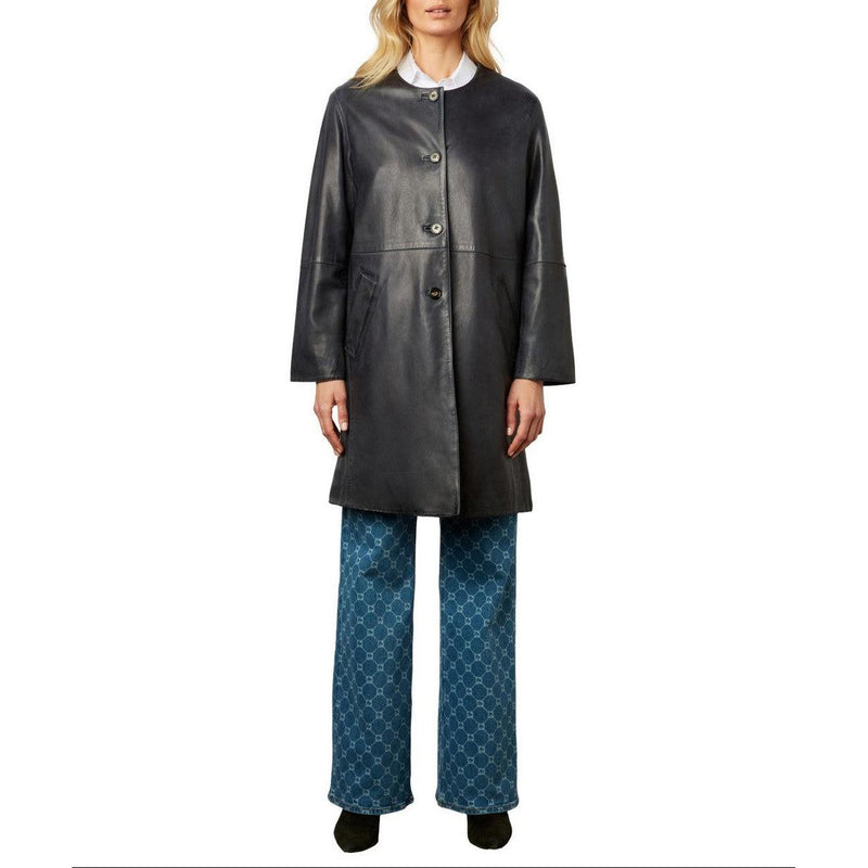 Veste Cuir Jemima - Marine