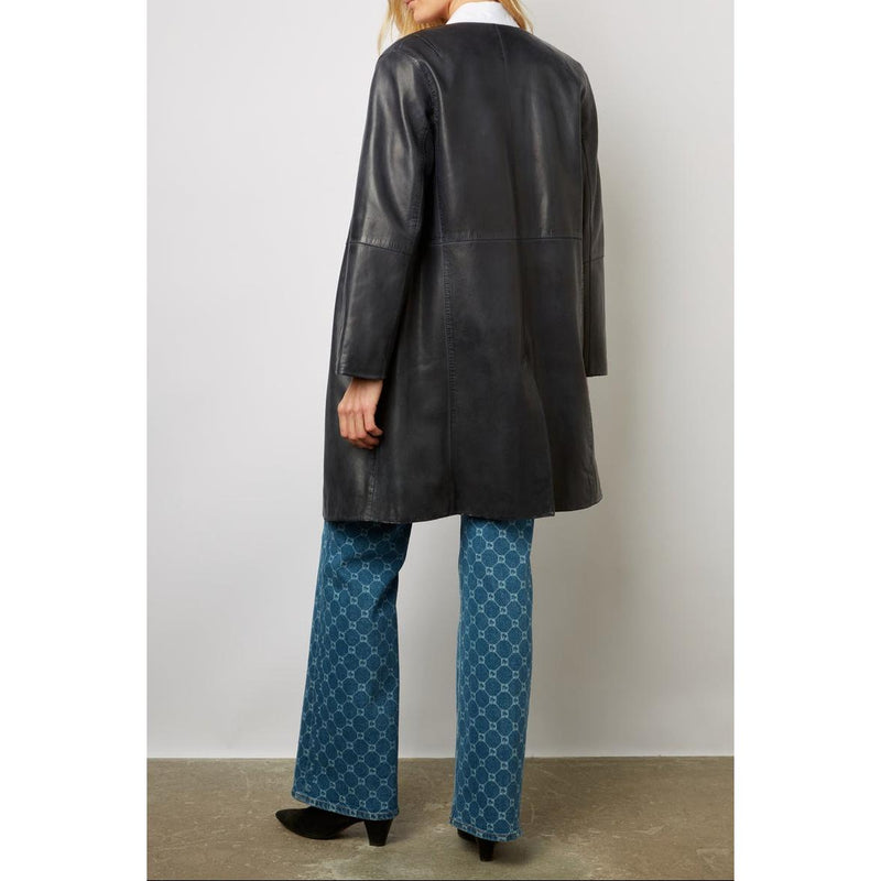 Veste Cuir Jemima - Marine