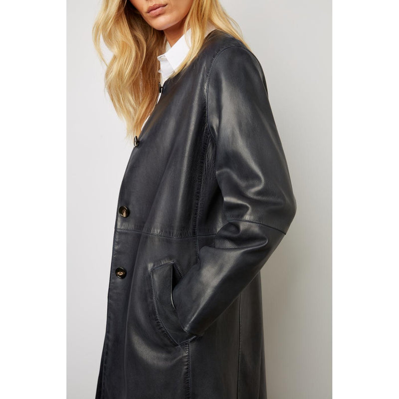 Veste Cuir Jemima - Marine