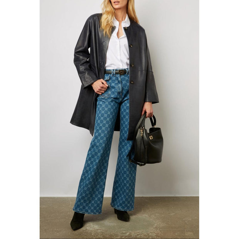 Veste Cuir Jemima - Marine