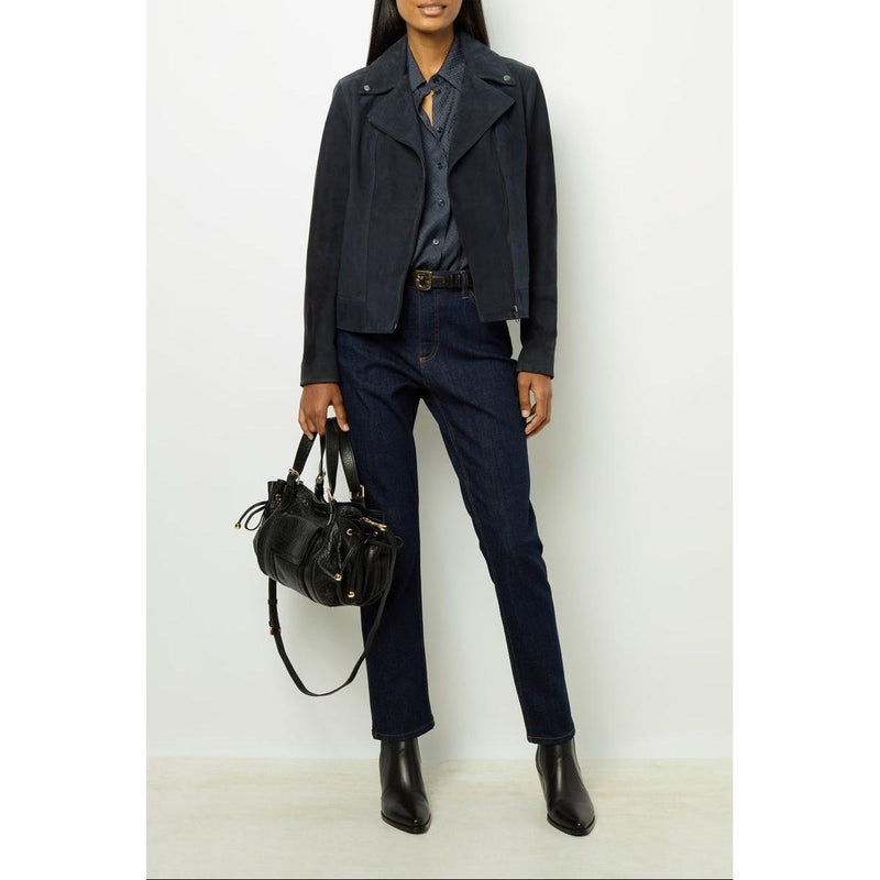 Veste Cuir Joceline - Marine