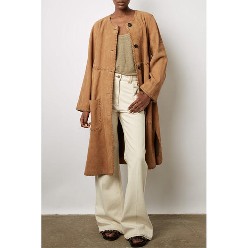 Manteau Cuir John - Camel