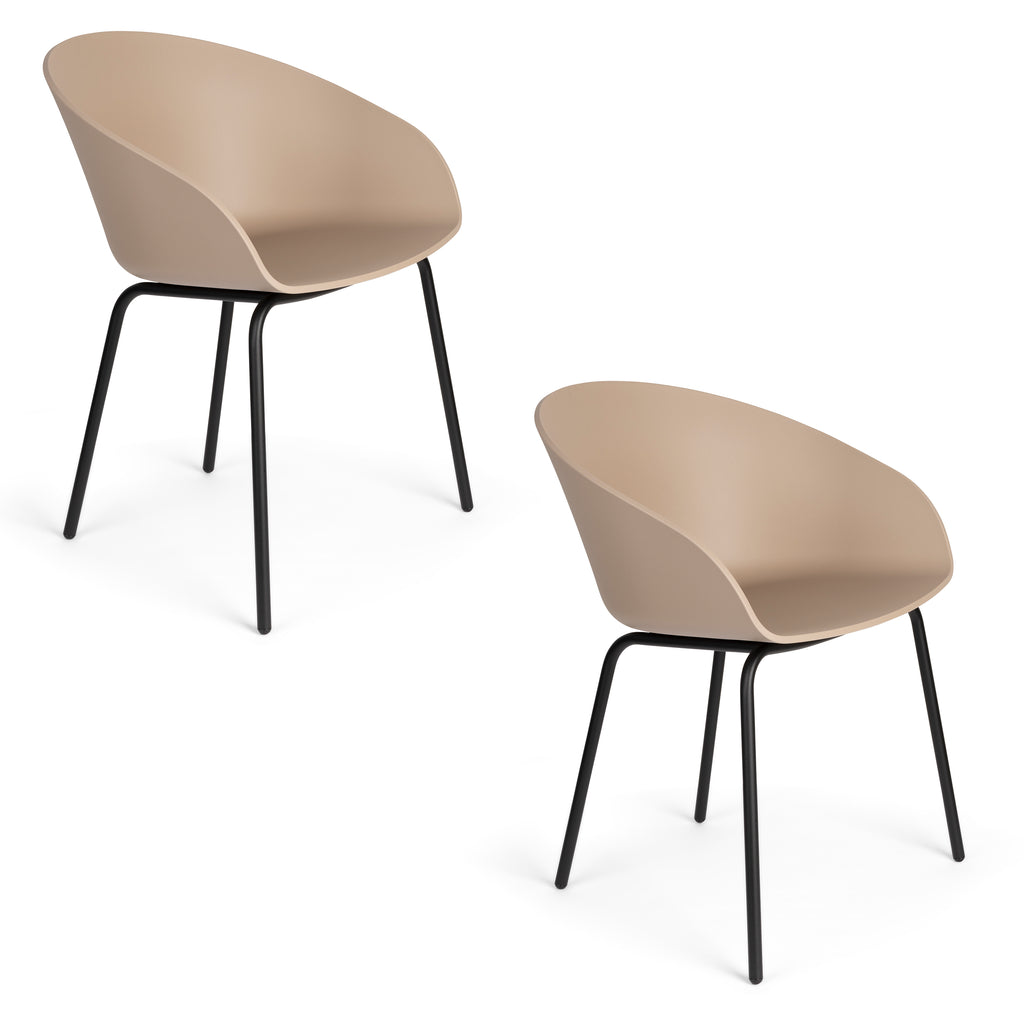Void - Dining Room Armchair - Polypropylene Plastic - Latte Brown