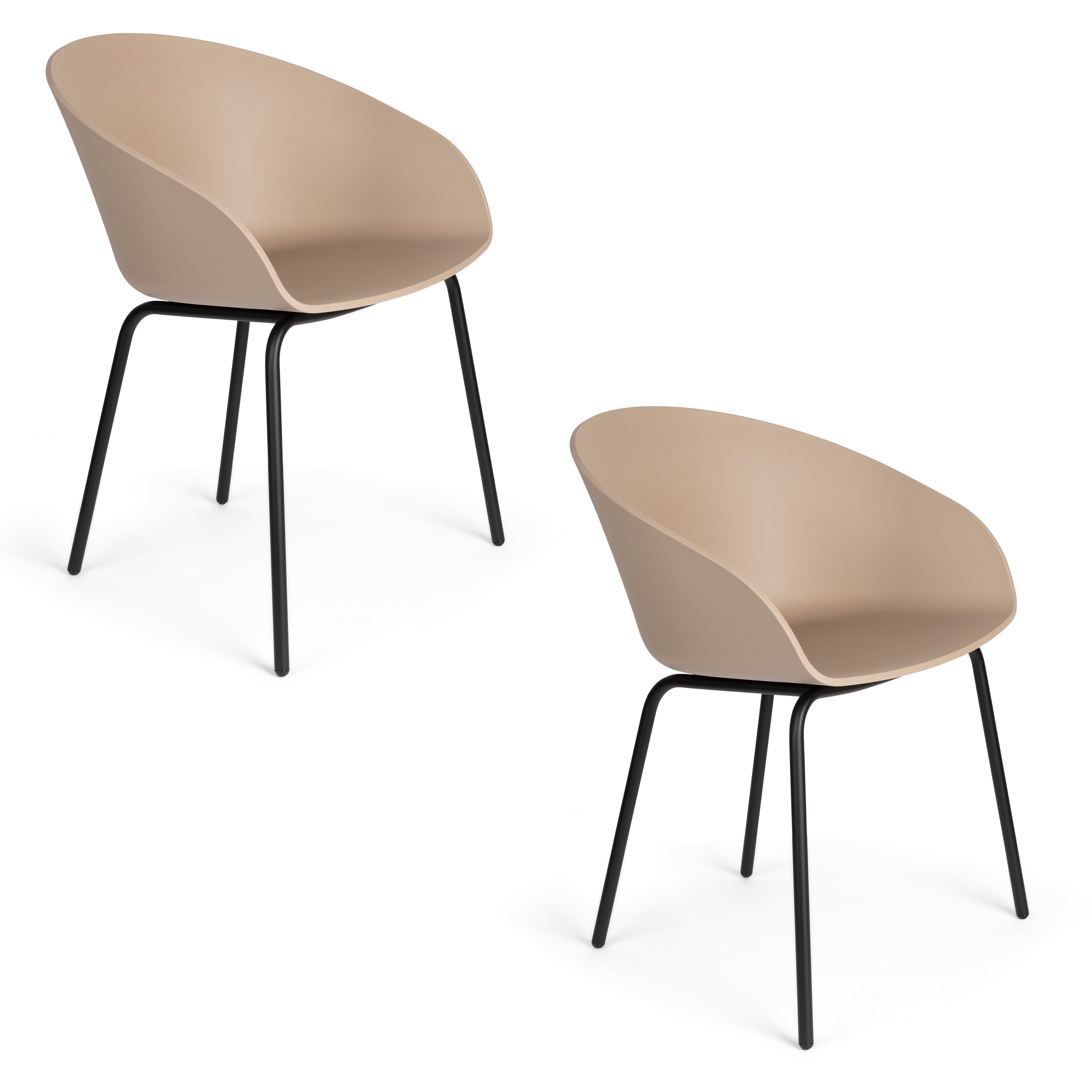 Void - Dining Room Armchair - Polypropylene Plastic - Latte Brown