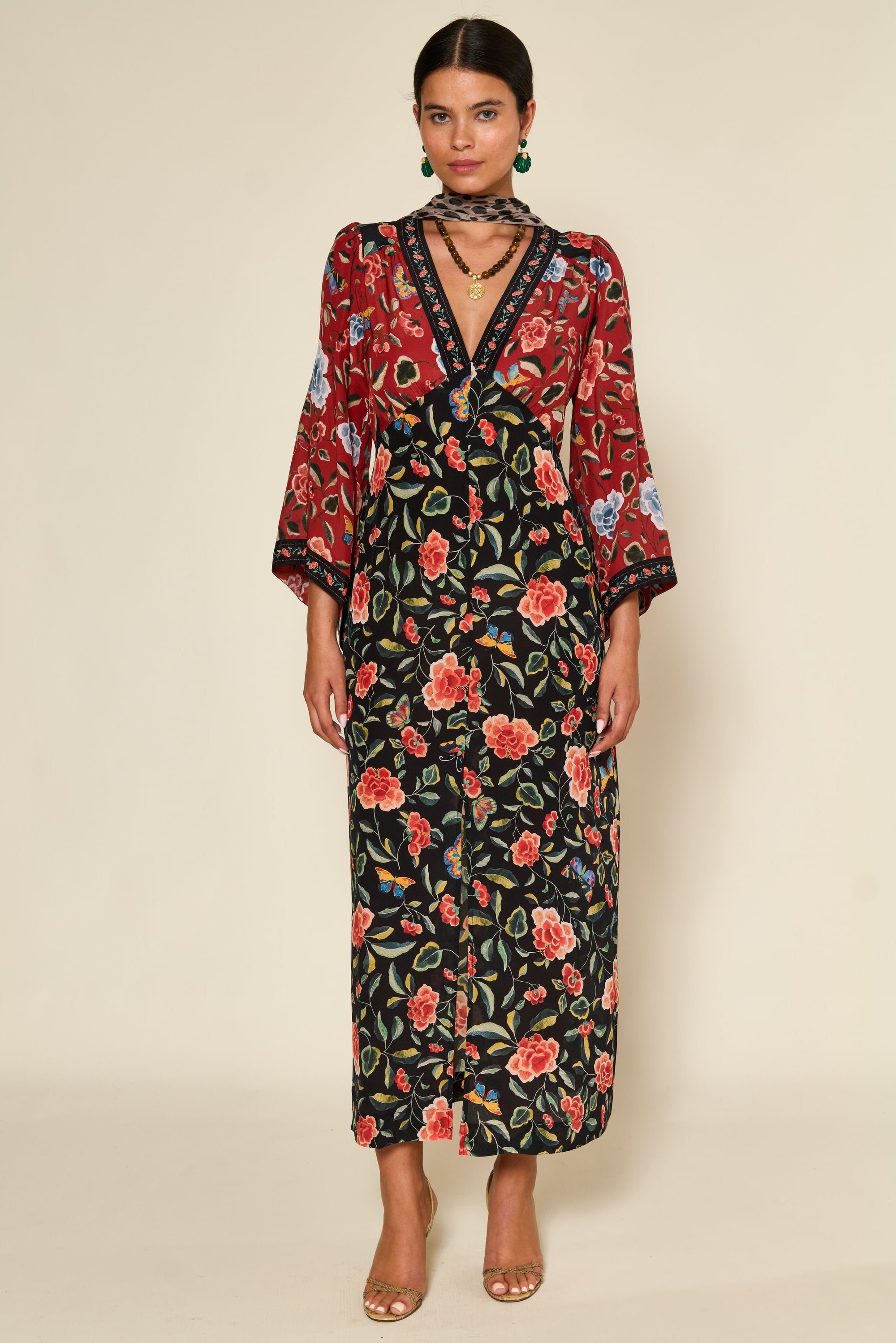 Dahlia Butterfly Dress Mix Black