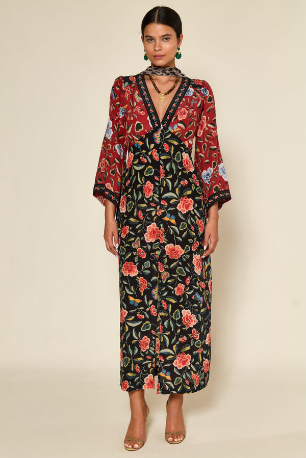 Dahlia Butterfly Dress Mix Black