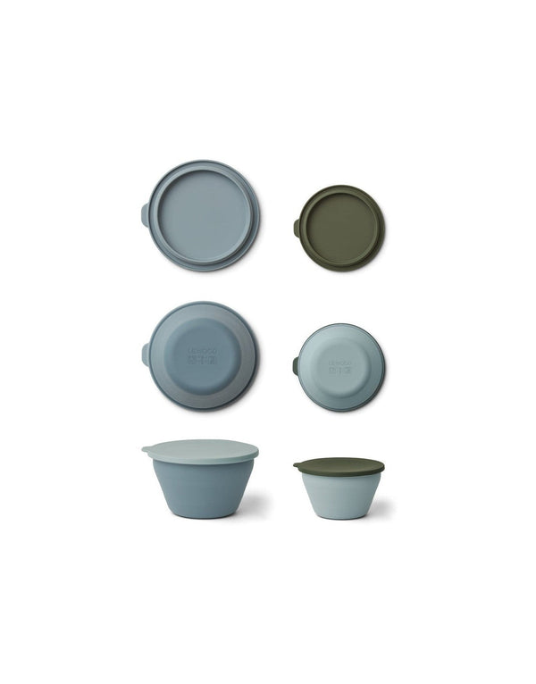 Dale Stainless Steel Snack Box - Blue Multi Mix