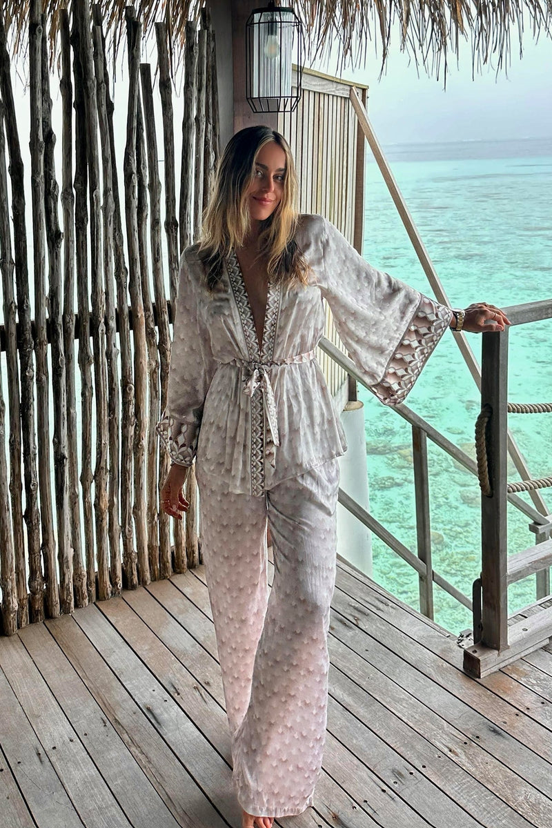 Kimono Dalia - White Peacock