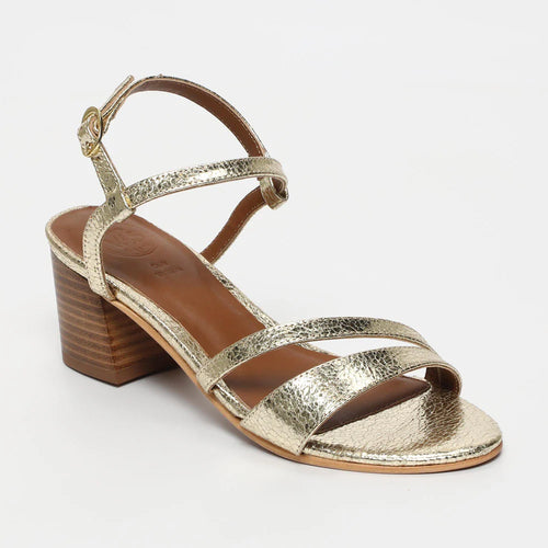 Darshika Sandals – Gold Crackle