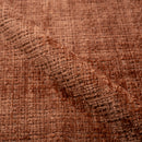Chaise Bloomy en velours chenillé terracotta et métal noir